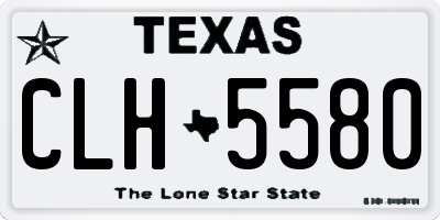 TX license plate CLH5580