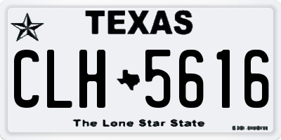 TX license plate CLH5616