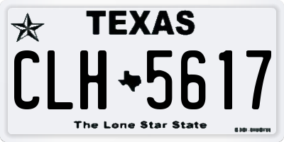 TX license plate CLH5617