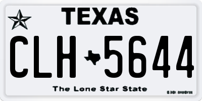 TX license plate CLH5644
