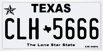 TX license plate CLH5666