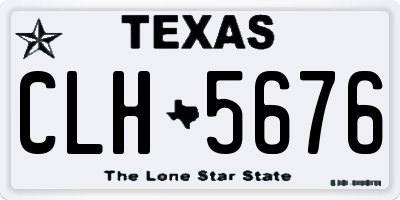 TX license plate CLH5676