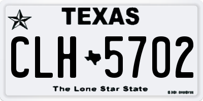 TX license plate CLH5702