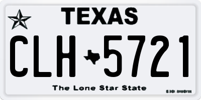 TX license plate CLH5721