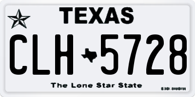 TX license plate CLH5728