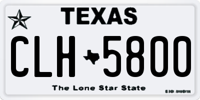TX license plate CLH5800