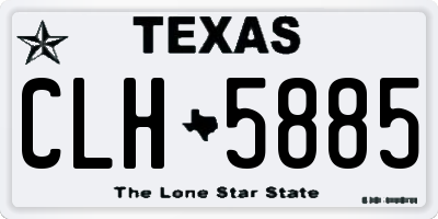 TX license plate CLH5885