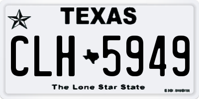 TX license plate CLH5949