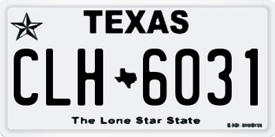 TX license plate CLH6031