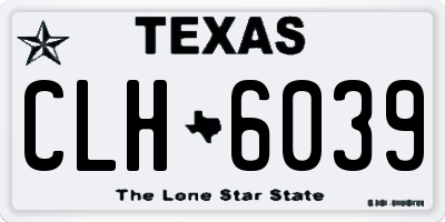 TX license plate CLH6039