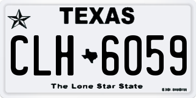 TX license plate CLH6059