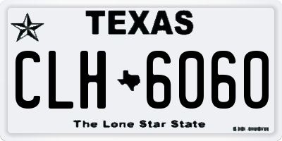 TX license plate CLH6060