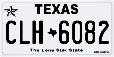 TX license plate CLH6082
