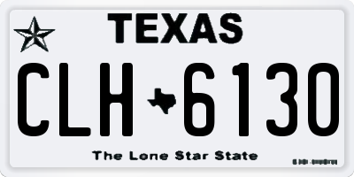 TX license plate CLH6130