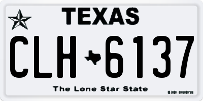 TX license plate CLH6137
