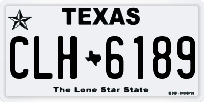 TX license plate CLH6189