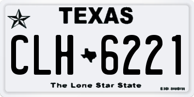 TX license plate CLH6221
