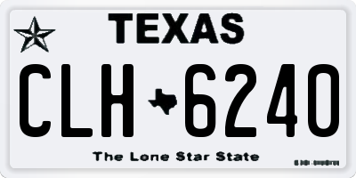TX license plate CLH6240