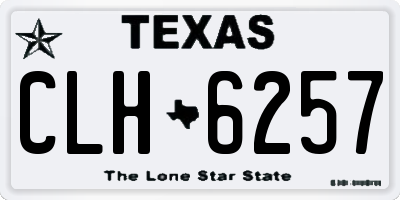 TX license plate CLH6257