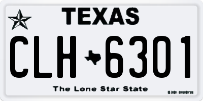 TX license plate CLH6301
