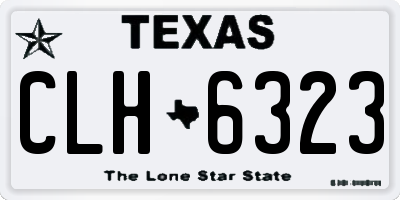 TX license plate CLH6323
