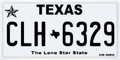 TX license plate CLH6329