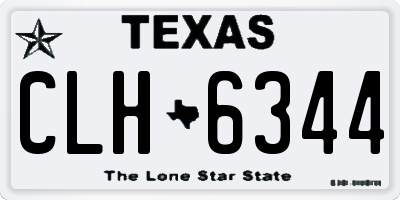TX license plate CLH6344