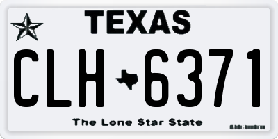 TX license plate CLH6371