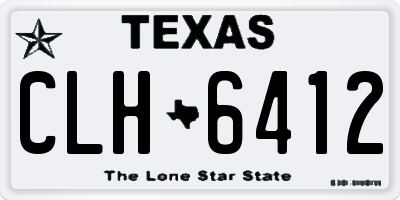 TX license plate CLH6412