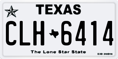 TX license plate CLH6414