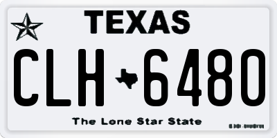 TX license plate CLH6480