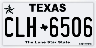 TX license plate CLH6506