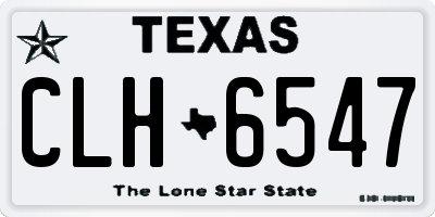 TX license plate CLH6547