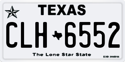 TX license plate CLH6552