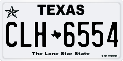 TX license plate CLH6554