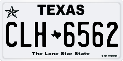 TX license plate CLH6562