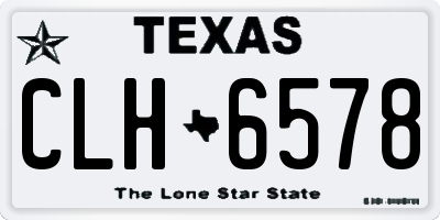 TX license plate CLH6578