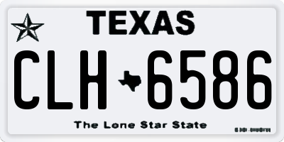 TX license plate CLH6586
