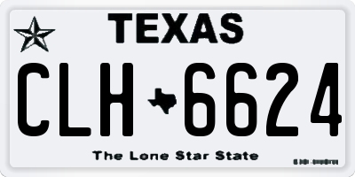 TX license plate CLH6624