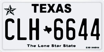 TX license plate CLH6644
