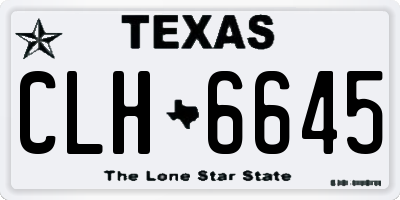 TX license plate CLH6645
