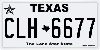 TX license plate CLH6677