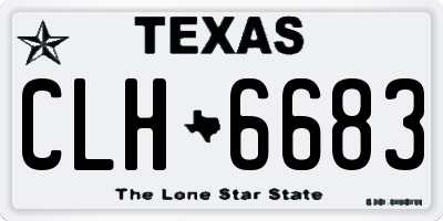 TX license plate CLH6683