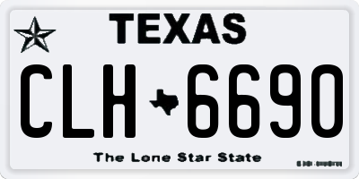 TX license plate CLH6690