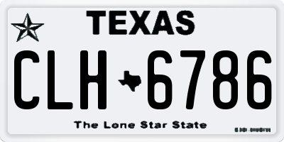 TX license plate CLH6786