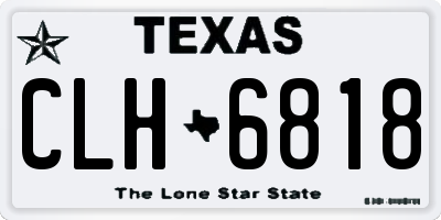 TX license plate CLH6818