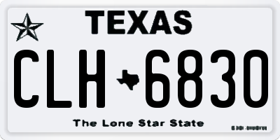 TX license plate CLH6830