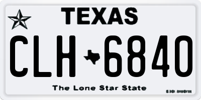 TX license plate CLH6840