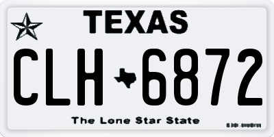 TX license plate CLH6872