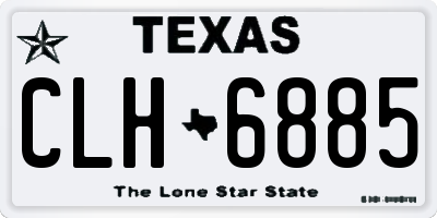 TX license plate CLH6885